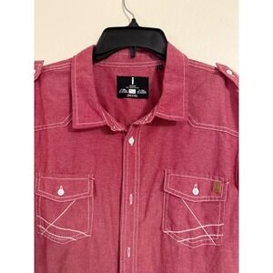 I Shirts by buffalo men's red short sleeve button up shirt size xxl